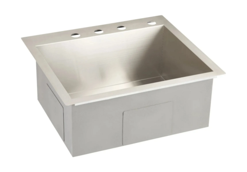 Signature Hardware 447674 Single Bowl Undermount Kitchen Sink, Stainless Steel