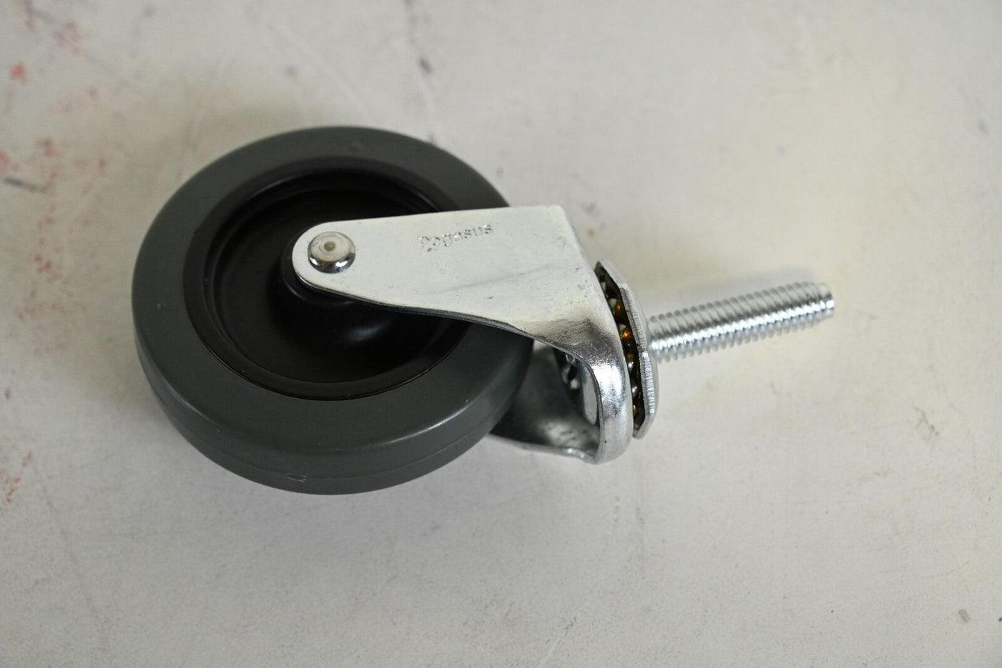 NSF-Listed Sanitary Friction-Ring Stem Caster, P12S-PB040D-SG2, 4 in Wheel Dia.