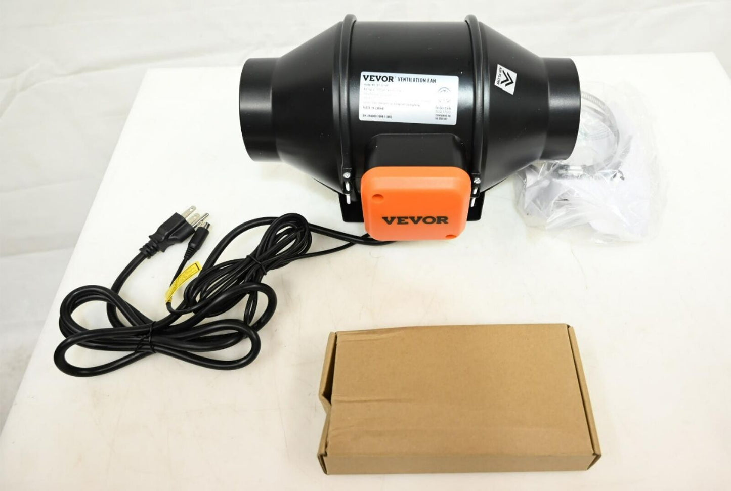 Vevor BT-FL14B 4" Inline Duct Fan HVAC Exhaust Blower Kit EC Variable Speed Con.