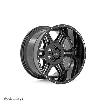 Rough Country 92201211 S92 20x12 8x170 Gloss Black Wide Lip Double Spoke