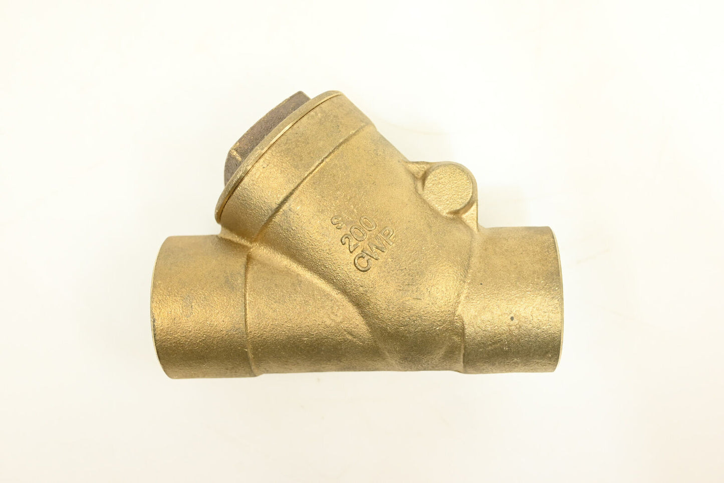 Bronze Swing Check Valve Y-Pattern 2" Solder Joint 125-SWP, 200-WOG, Teflon Disc