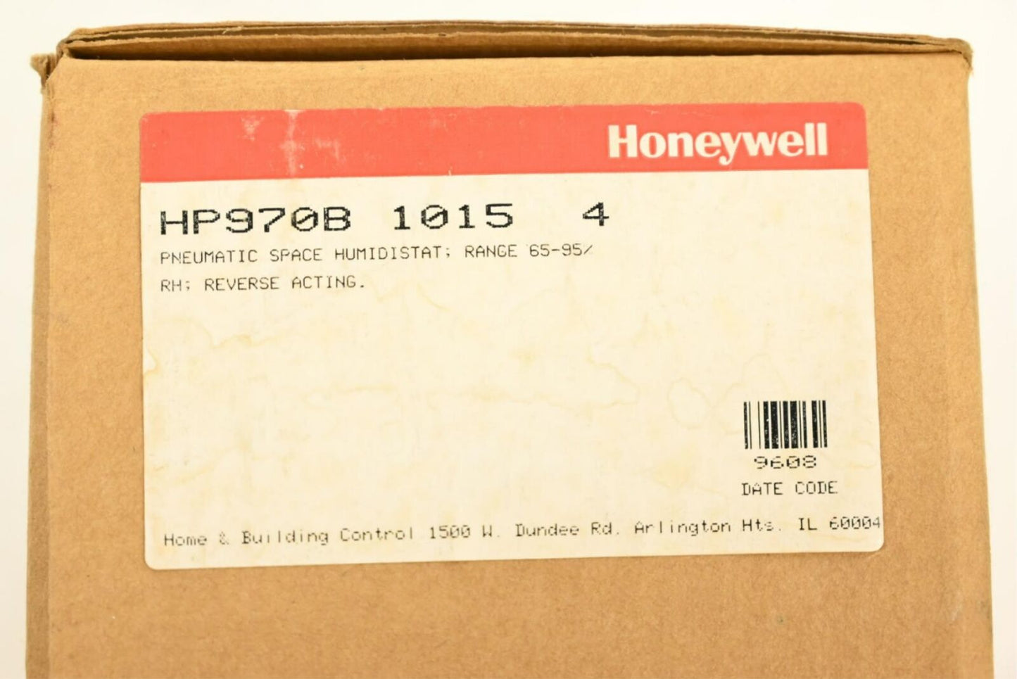 Honeywell HP970B 1015 4 Reverse-Acting Pneumatic Humidistat