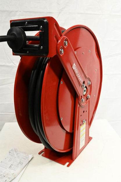 Reelcraft 81100 OHP Spring Return Hose Reel, 100 ft Hose Length, Red (DENT)