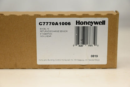 Honeywell C7770A1006 Excel 10 Return/Discharge sensor 6" Insertion Non-Linear