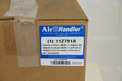 AIR HANDLER 11Z791 V-Bank Air Filter, 12x24x12, Fiberglass, Plastic, MERV 11