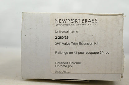 Newport Brass 2-260/26 Valve Trim Extension Kit, Polished Chrome