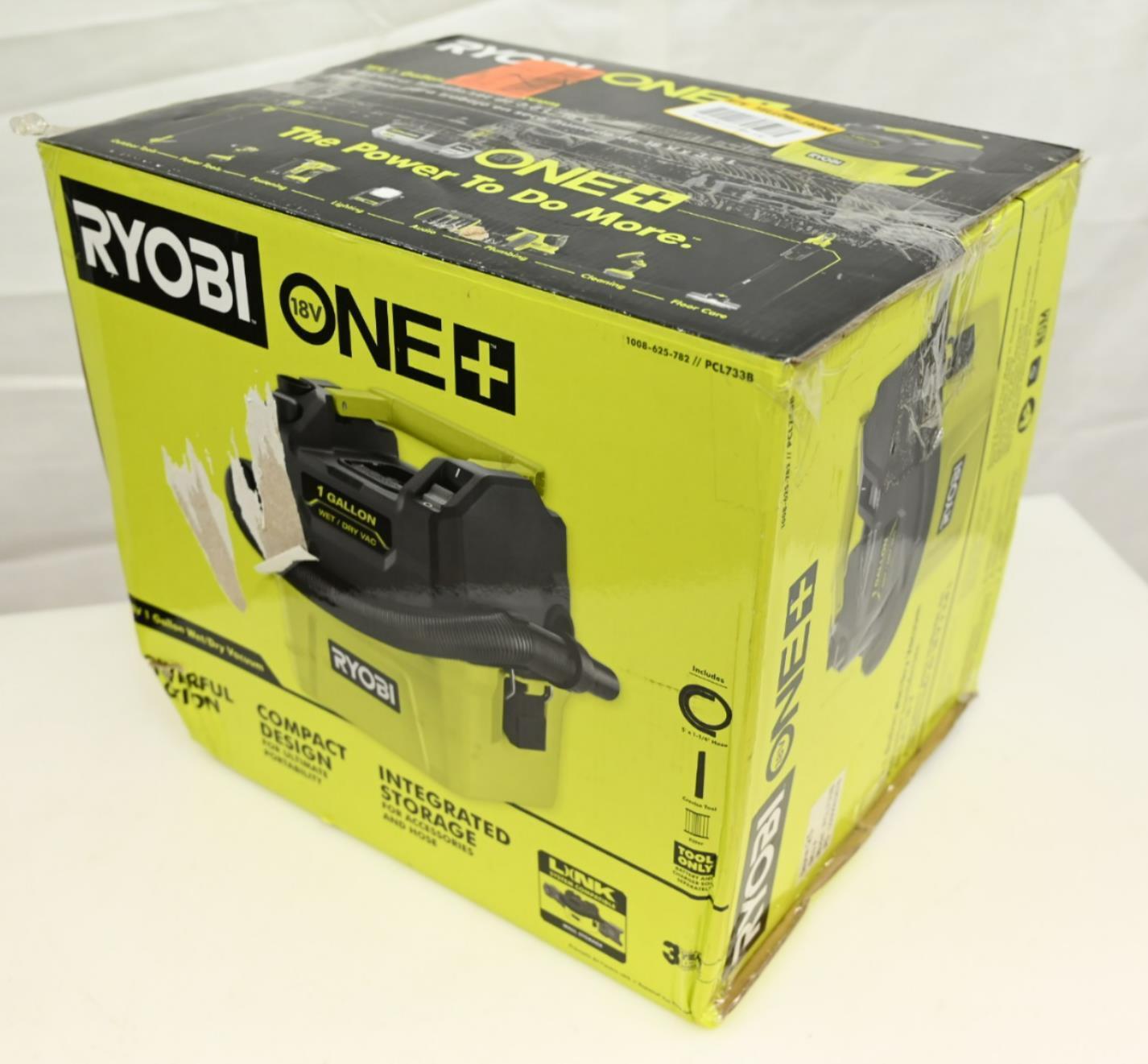 Ryobi PCL733B ONE+ 18V 1 Gallon Wet/Dry Vacuum