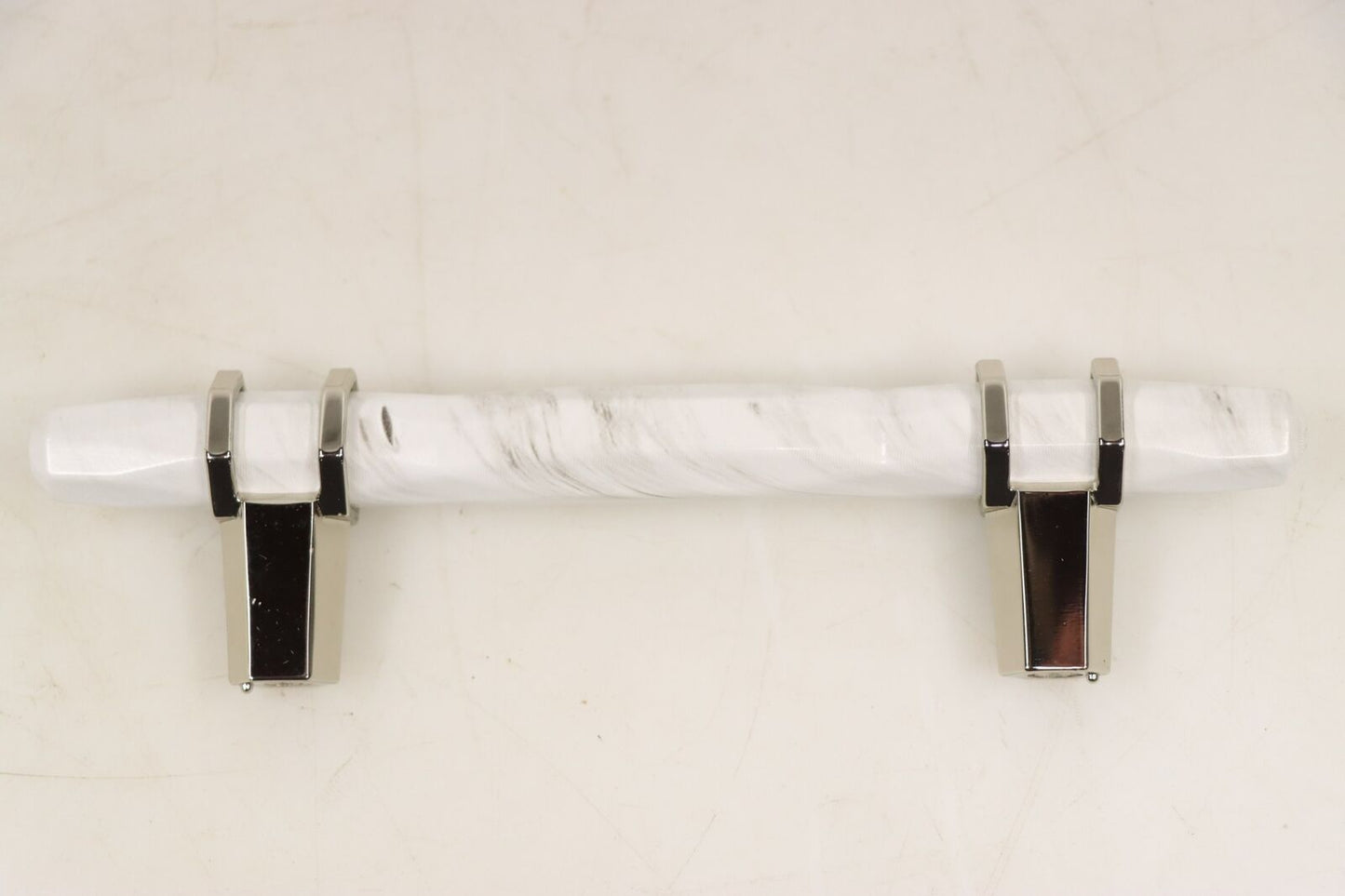 AMEROCK BP36648MWPN 3-3/4" Drawer Handle Pull, ‎Marble White/Polished Nickel