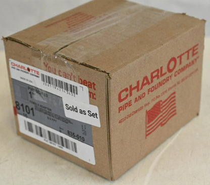 Charlotte PVC SCH 80, 1" Female Adapter, PK 15