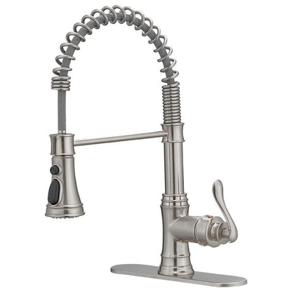 BWE A-94553-N Single Handle Kitchen Faucet, Brushed Nickel