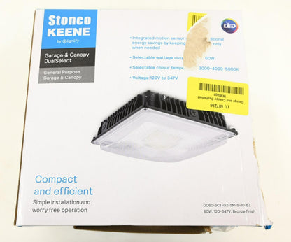 Stonco Keene GC60-SCT-G2-SM-5-10-BZ Garage & Canopy Dualselect Wattage 28-40-60W