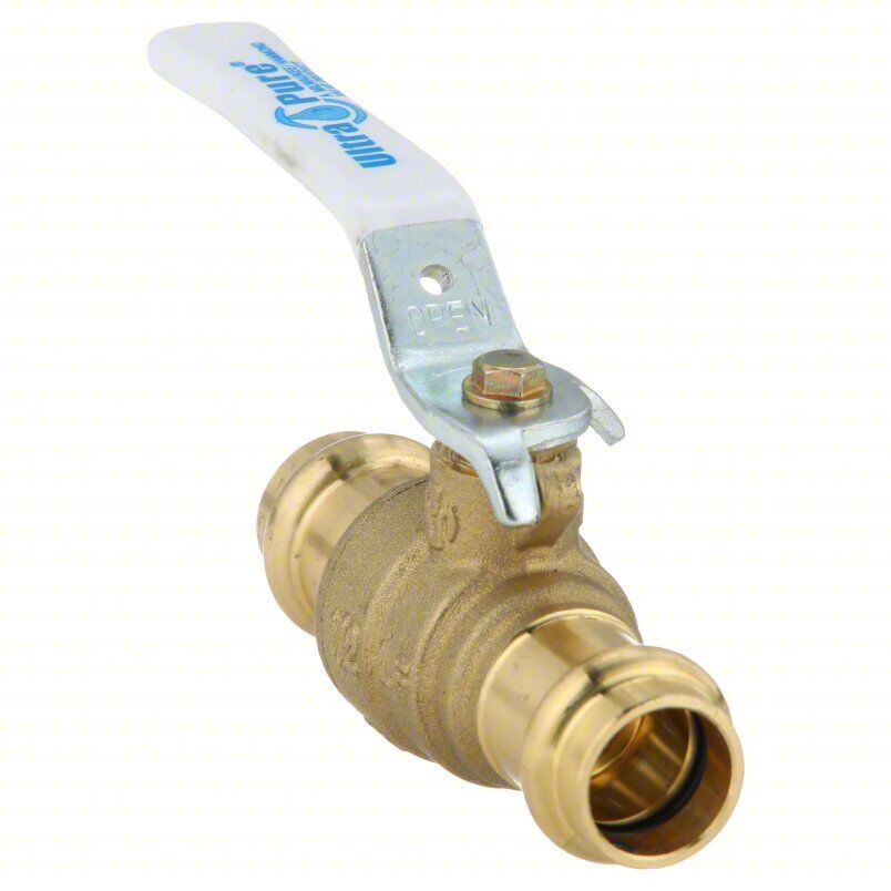 Milwaukee UPBA-480B-12 Ball Valve, 1/2" Pipe & Tube Size, Brass