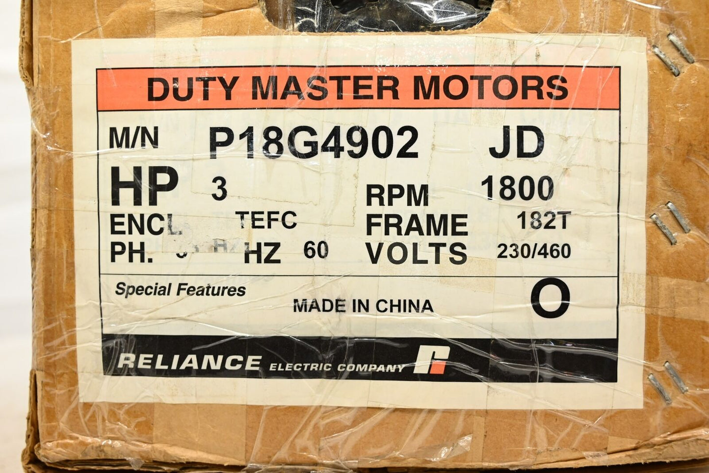 Reliance P18G4902 AC Electric Motor (DENT)