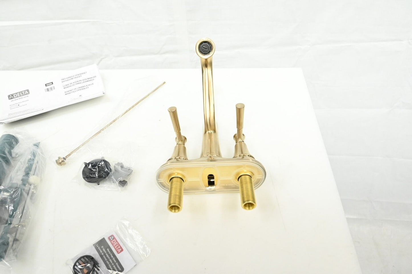 Delta 25777LF-CZ Mylan Two Handle Centerset Bathroom Faucet In Champagne Bronze