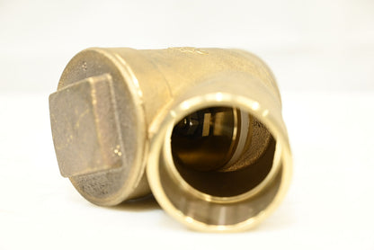 Bronze Swing Check Valve Y-Pattern 2" Solder Joint 125-SWP, 200-WOG, Teflon Disc