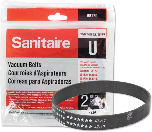 Sanitaire 66120 Upright Vacuum Cleaner Belt, Style U, PK 9