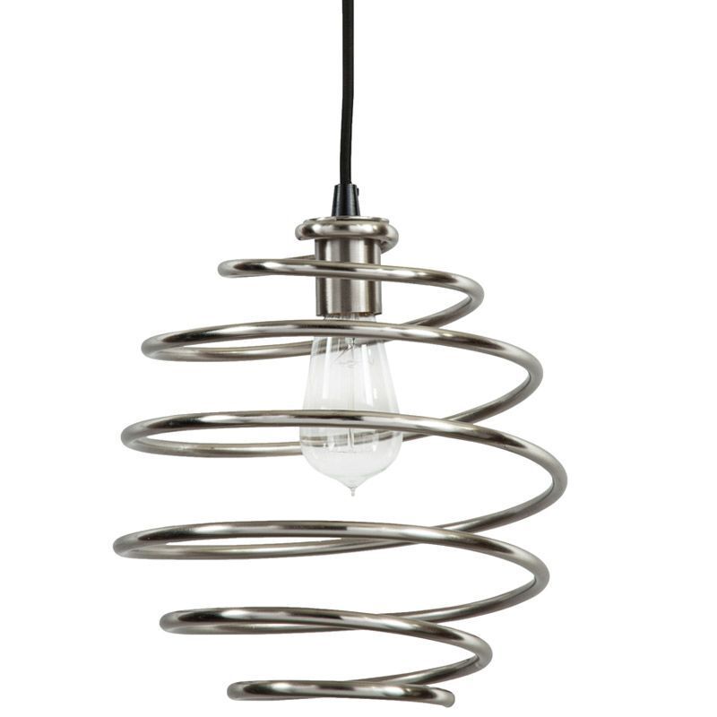 Park Harbor PHPL5611BN Currie 10" Wide 1 Light Mini Pendant w/Spiral Coil Frame