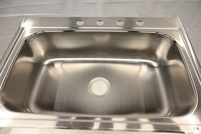 Elkay Parkway 33in. Drop-in 1 Bowl 20 Gauge Stainless Steel Sink Only and No Acc