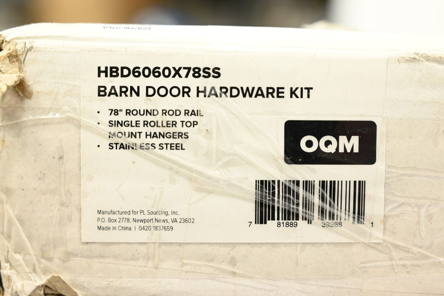 Barn Door Hardware Kit HBD6060X78SS