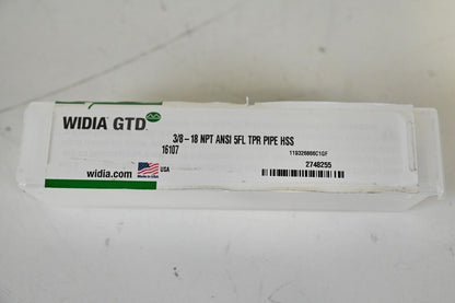 WIDIA GTD 16107 Pipe and Conduit Thread Tap, 3/8-18 NPT ANSI 5FL TPR Pipe HSS