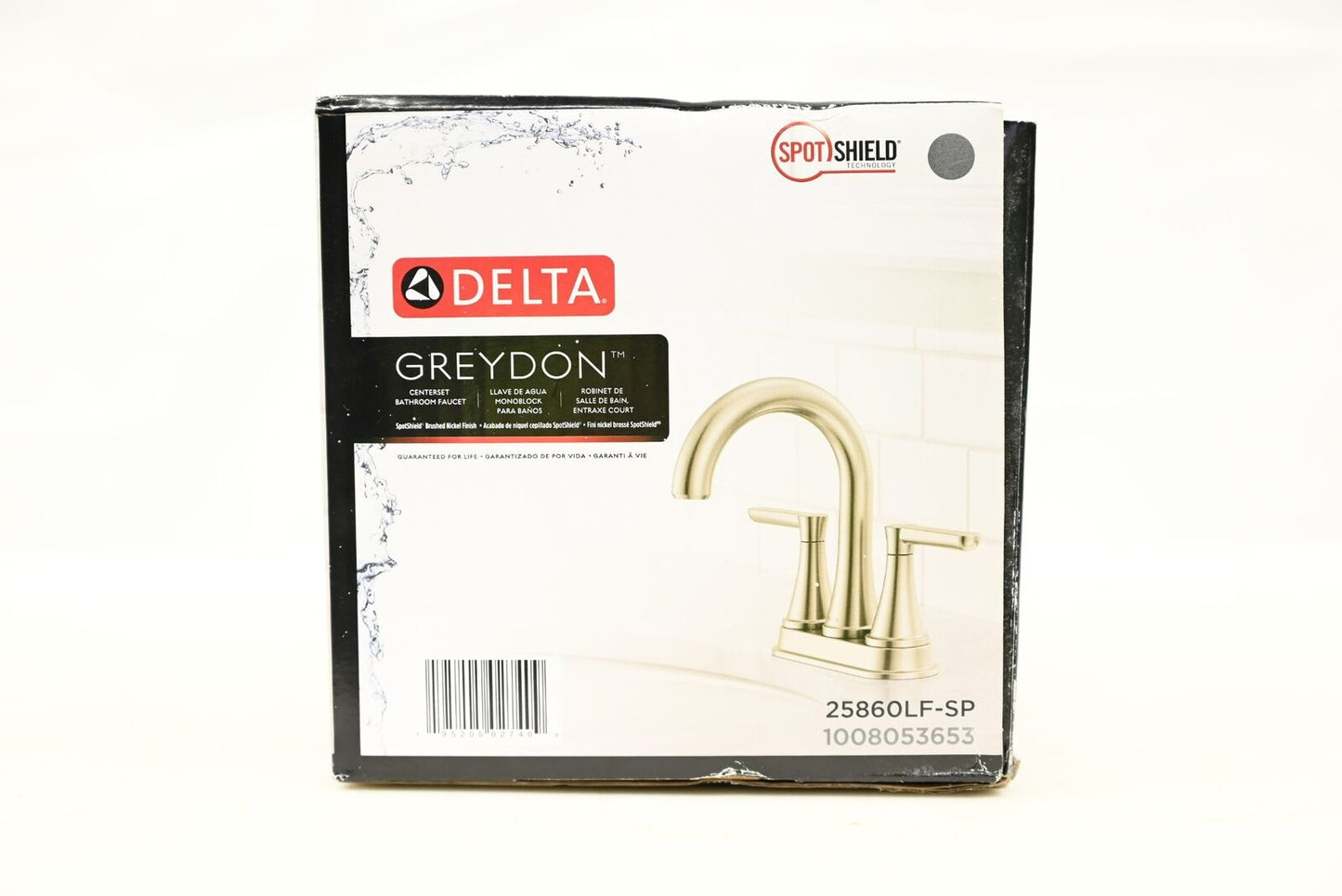 Delta 25860LF-SP Greydon Two Handle Centerset Bathroom Faucet, Brushed Nickel