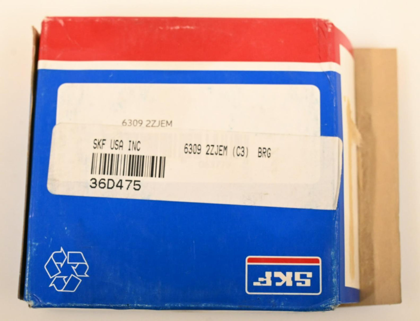 SKF 6309 2Z JEM Radial Ball Bearing, Alloy Steel