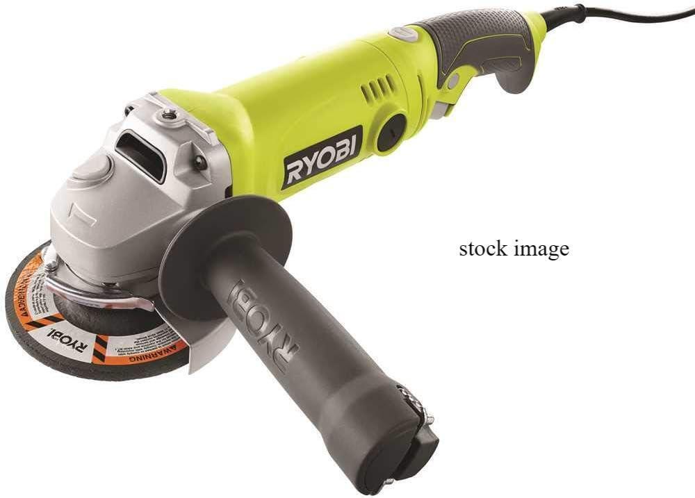 Ryobi AG454 7.5 Amp Corded Angle Grinder (MISSING GRINDING WHEEL)