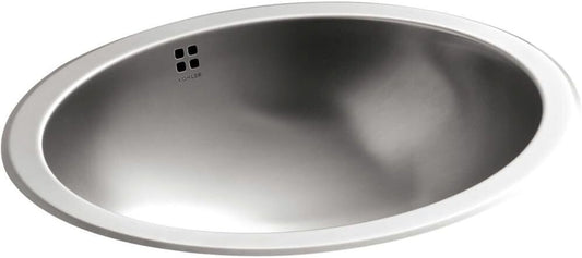 Kohler K-2609-SU-NA Bachata Drop-in or Undermount Stainless Steel Bathroom Sink