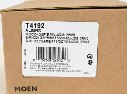 Moen T4192, Align 3-Function Transfer Modern Valve Trim, Chrome