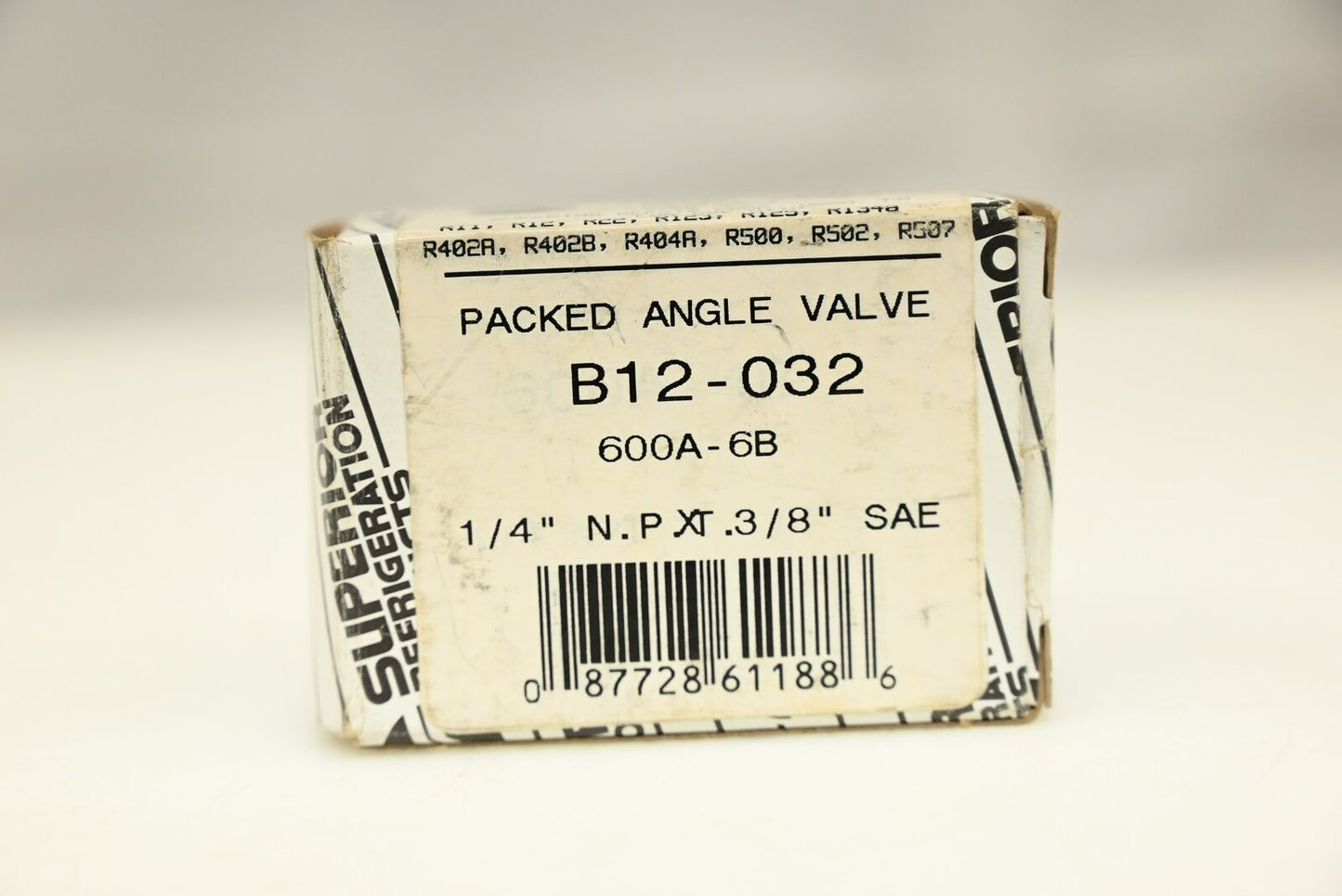 Superior 600A-6B (B12-032) Packed Angel Valve 1/4" N.P x 3/8" SAE