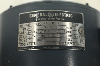 General Electric 5KS48SG8004A Motor 3450 RPM, 208-230/460, Hz 60