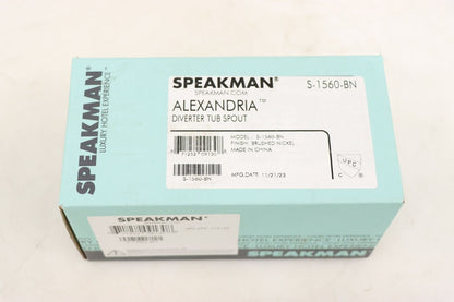 Speakman S-1560-BN Alexandria Diverter Tub Spout, Brushed Nickel