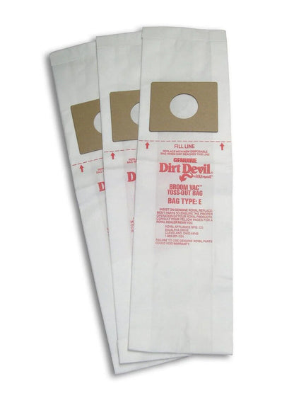 Dirt Devil 3070147001 TYPE E Vacuum Cleaner Bag (3 Bags), PK 12