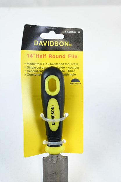 DAVIDSON FILEHR14-1P, 14" Half Round File With Handle (6 Pack)