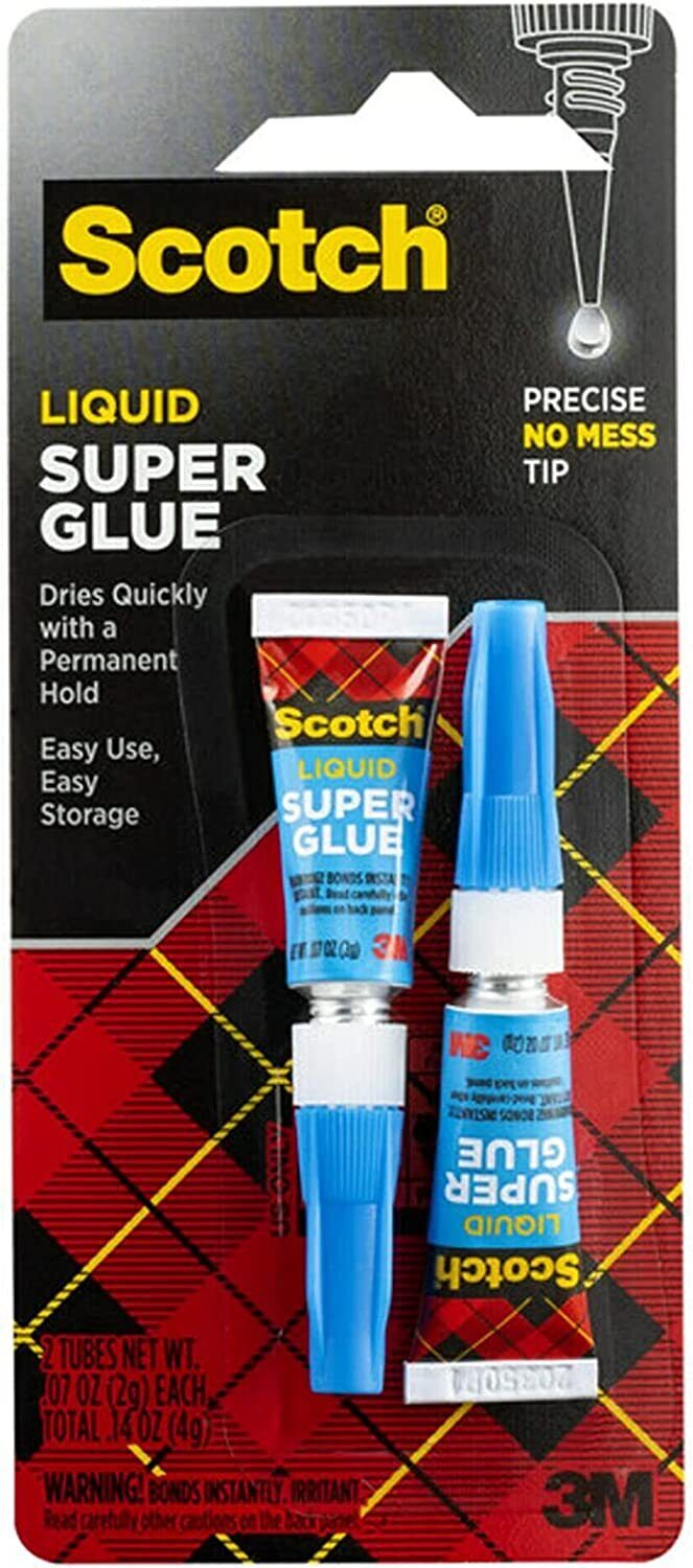 Scotch AD117 Super Glue Liquid, 2 PK, (Lot of 6)