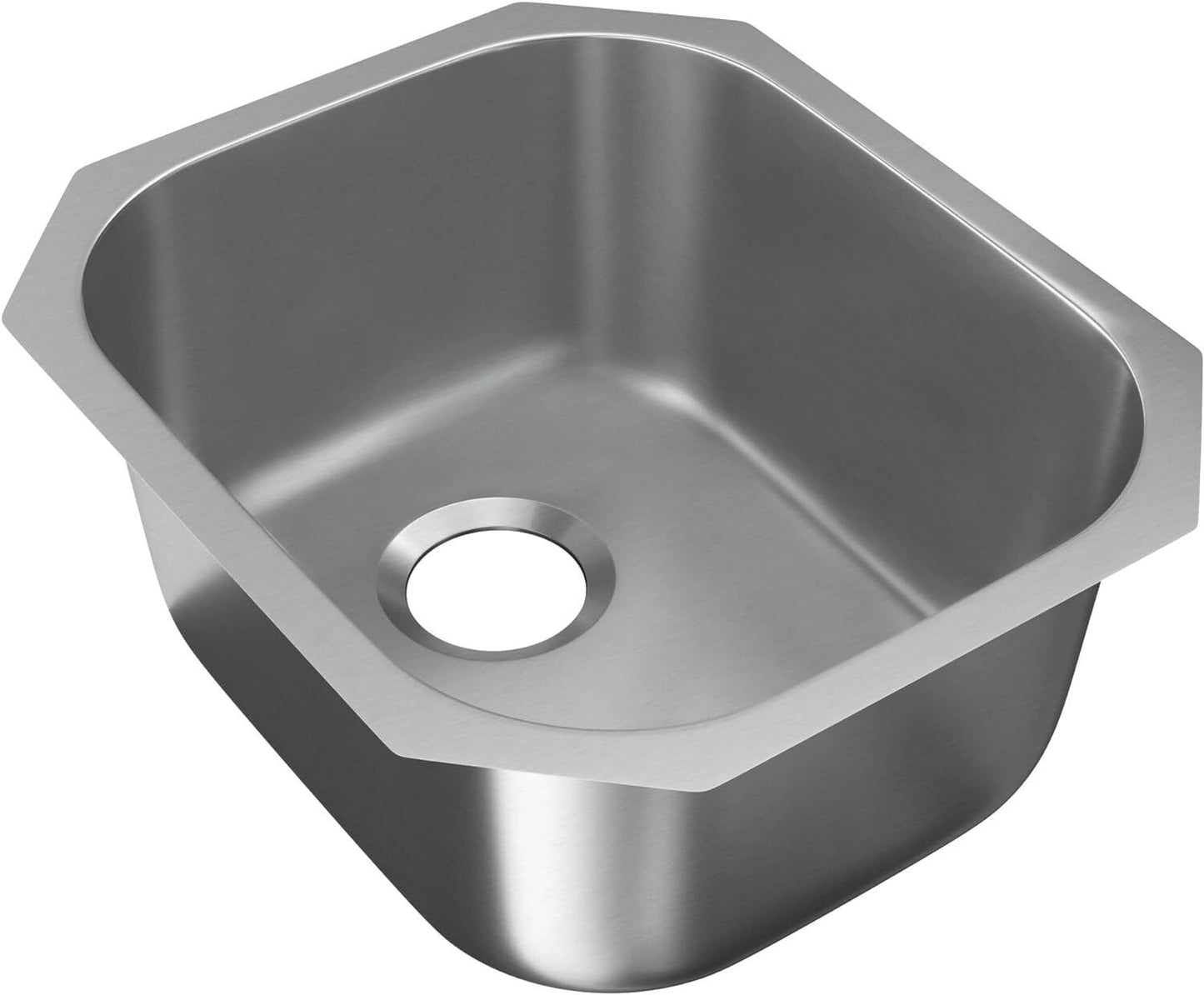 Miseno MNO182118UM 17" Rectangular Stainless Steel Undermount Bar Sink