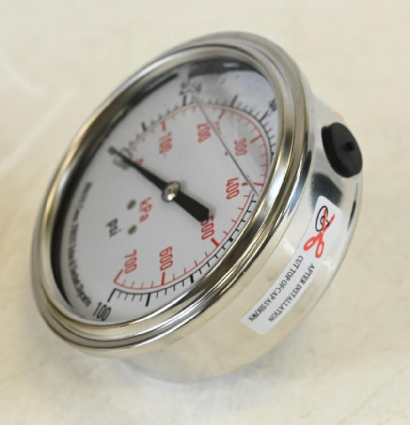 Commercial Pressure Gauge 4CFV2, 1/4"