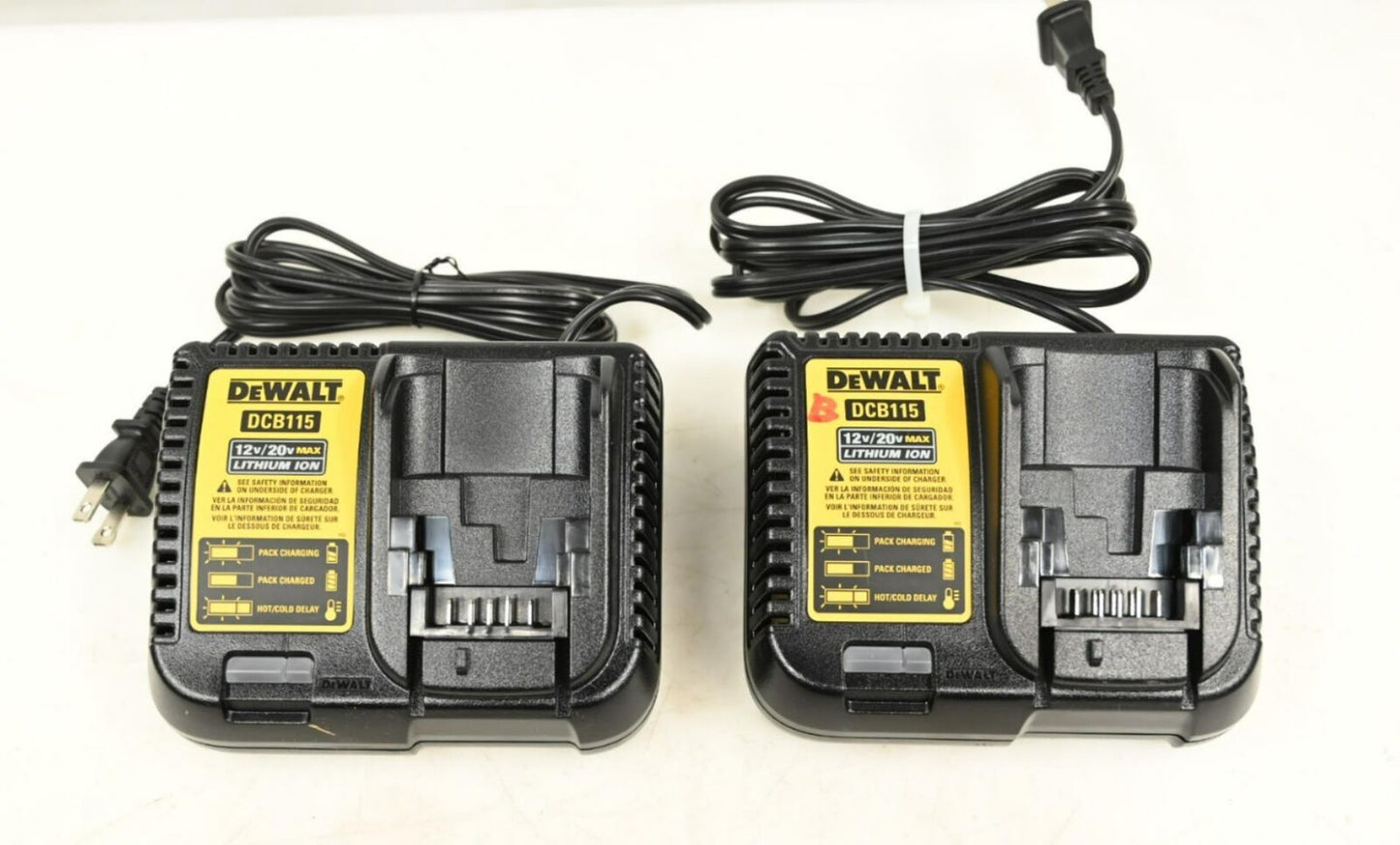 Dewalt DCB115 12V/20V Lithium-Ion Battery Charger, PK 2