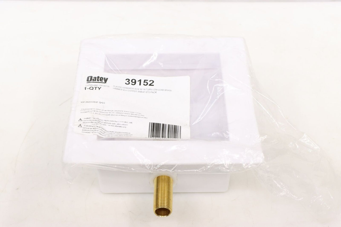 Oatey 39152 Square Hammer Ball Ice Maker Outlet Box