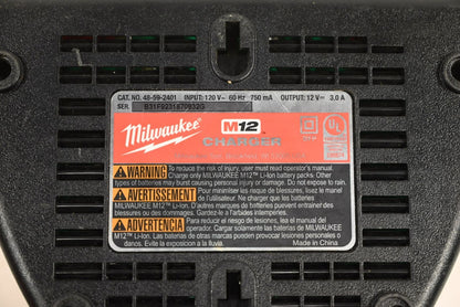 Milwaukee 48-59-2401 M12 Lithium-ion Battery Charge, PK 3