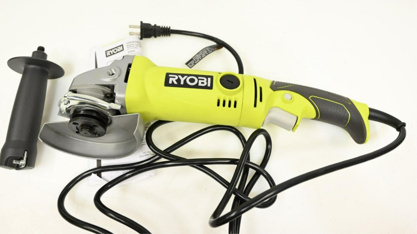 Ryobi AG454 7.5 Amp Corded Angle Grinder (MISSING GRINDING WHEEL)