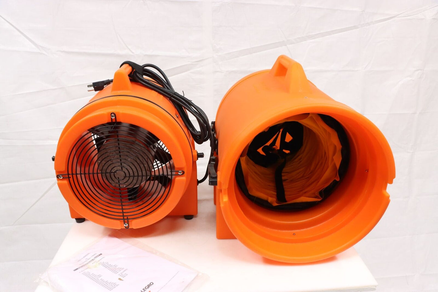 Allegro 9543-15 Confined Space Fan, 12 in Duct Diameter, Orange