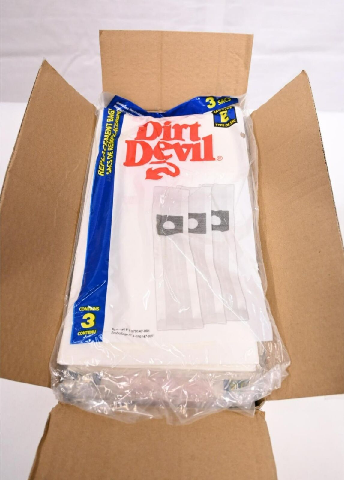 Dirt Devil 3070147001 TYPE E Vacuum Cleaner Bag (3 Bags), PK 12