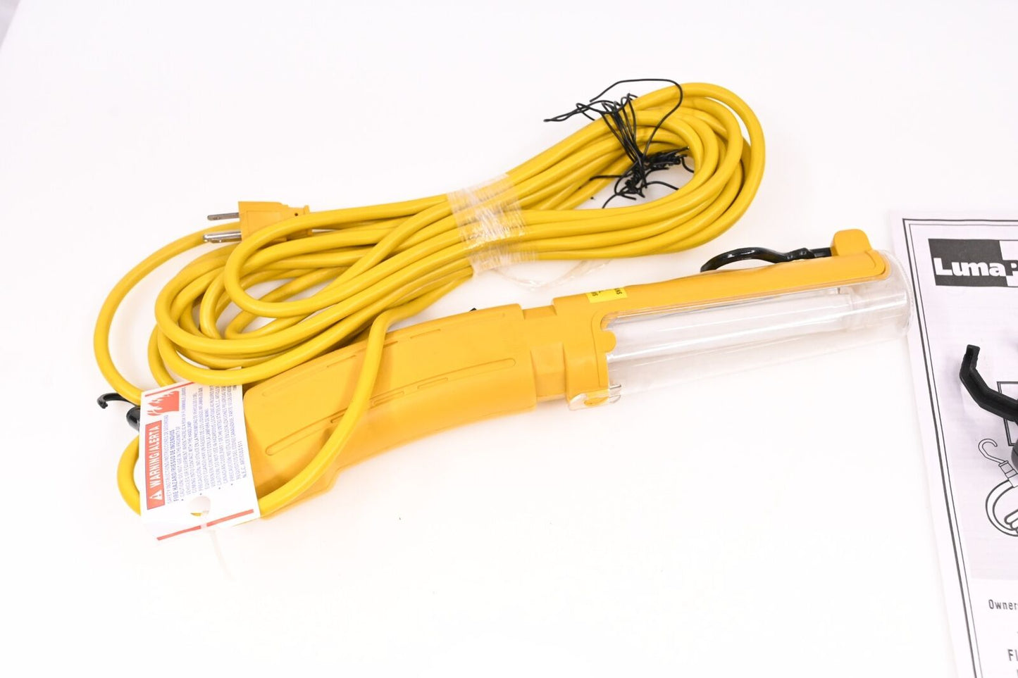 Lumapro 4XP72 Hand Lamp, 25 ft Power Cord Length, Yellow