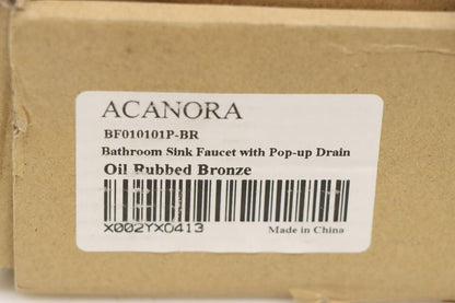 ACANORA BF010101P-BR Bathroom Sink Faucet With Pop-Up Drain, Oil Rubbed Bronze