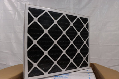 Air Handler 33E902 Odor Removal Pleated Air Filter 20" Ht x 24" Wd x 2" Dp, PK12