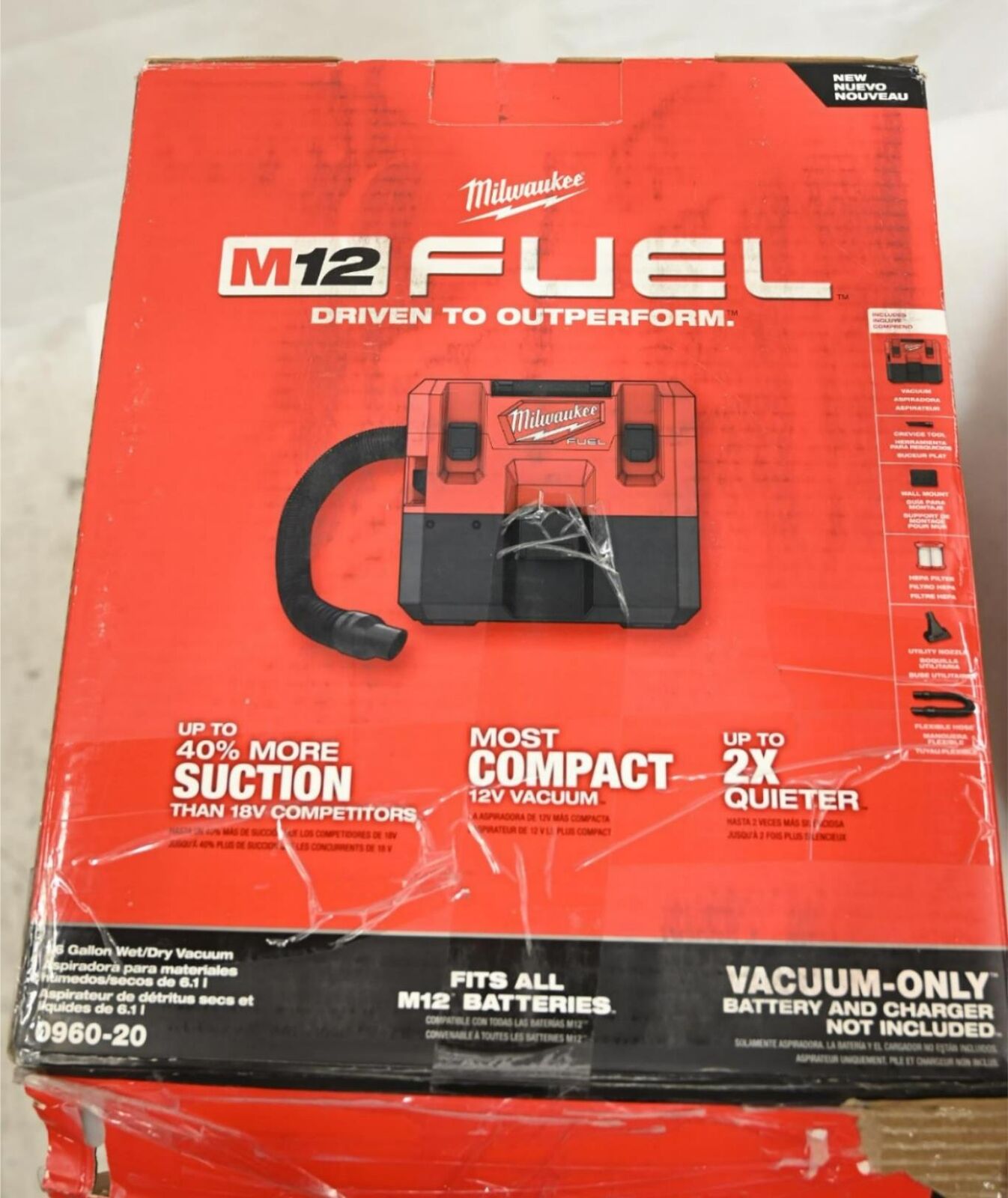 Milwaukee 0960-20 M12 FUEL 1.6 Gallon Wet/Dry Vacuum