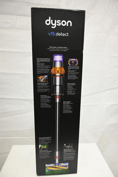 Dyson - V15 Detect Cordless Vacuum with 8 accessories - Yellow/Nickel