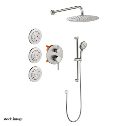 Wayne TH-68111-NS 12" Shower Head 3-Jet Shower System with Handheld Shower