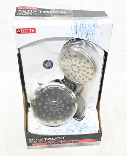 Delta 58968-SS-PK ActivTouch Hand Shower/Shower Head Combo, Stainless